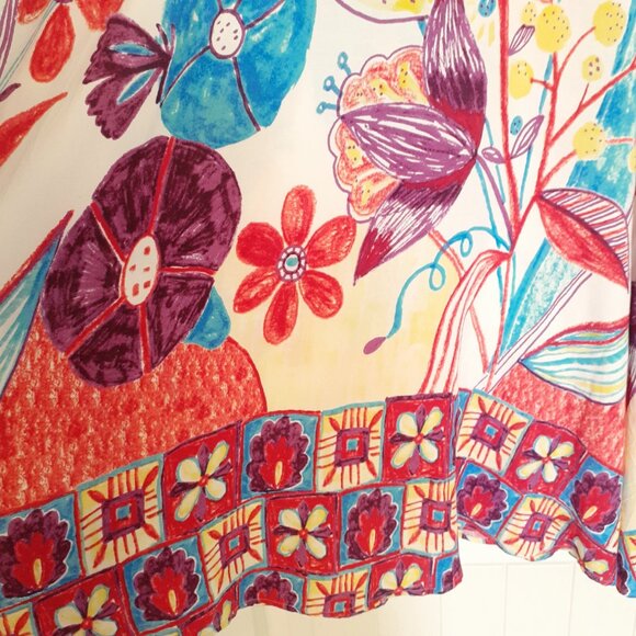 Jams World Doris Short Sleeve Swing Dress Trinity Red Blue Purple Yellow Size S - Picture 6 of 10